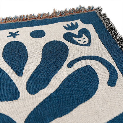 Blue Doodles Throw
