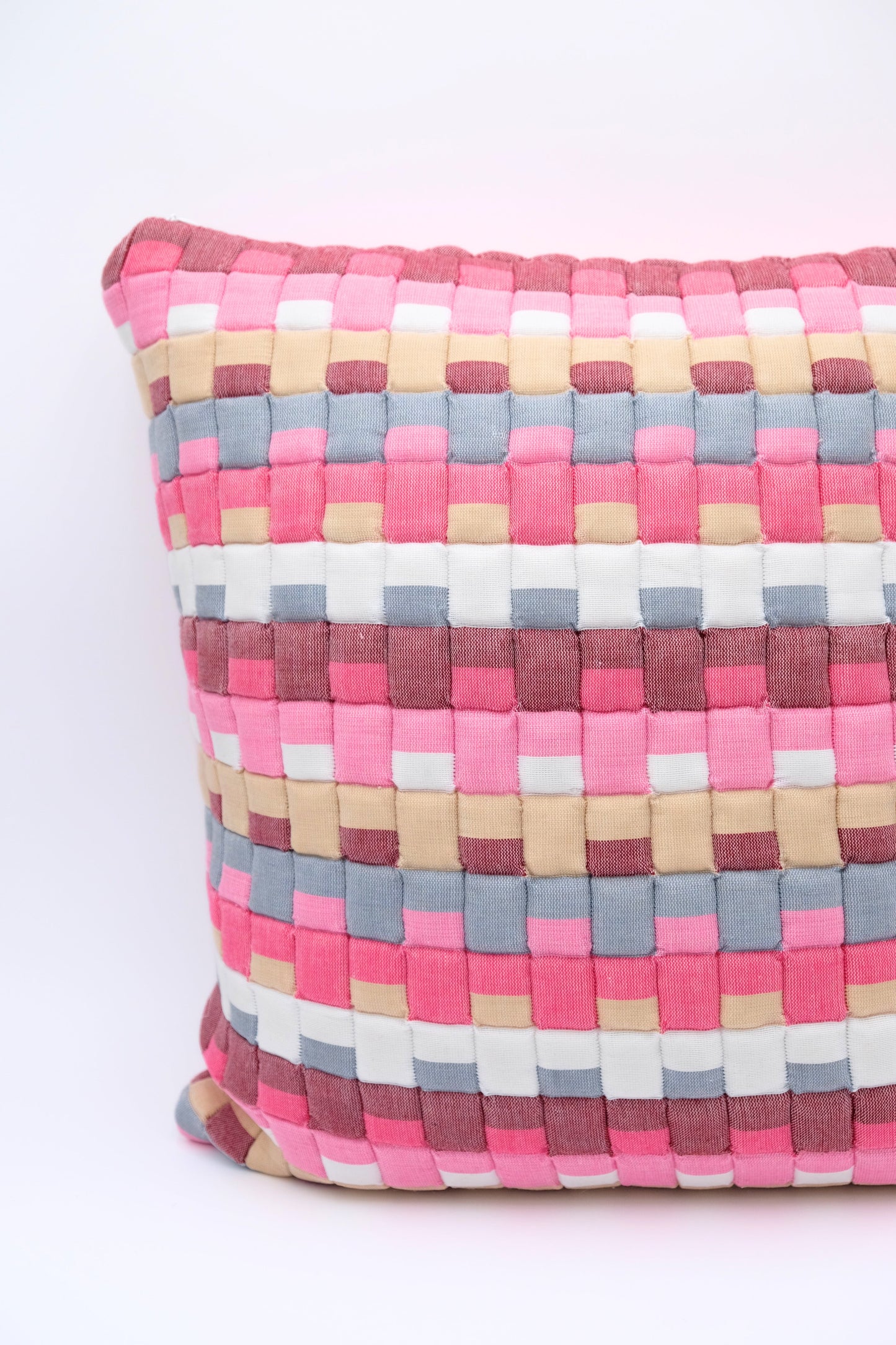 Pink Tetris Sujani Puff Pillow