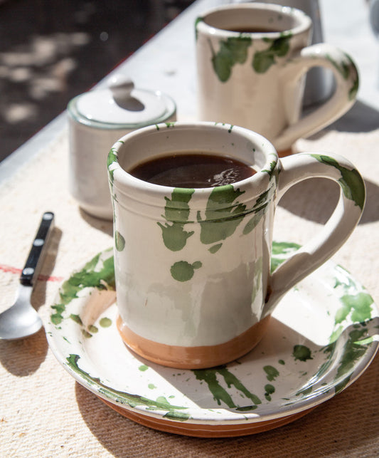 Green Splatterware Mug