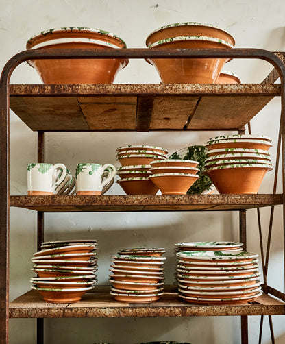 Green Splatterware Dinner Plate
