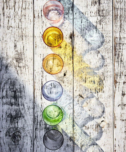 Set of 6 Multicolor Tall Tumblers