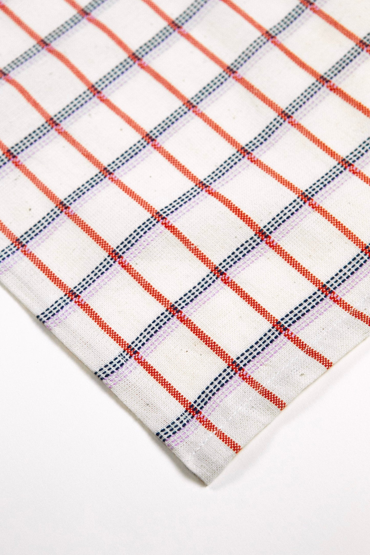San Lucas Plaid White & Orange Table Runner
