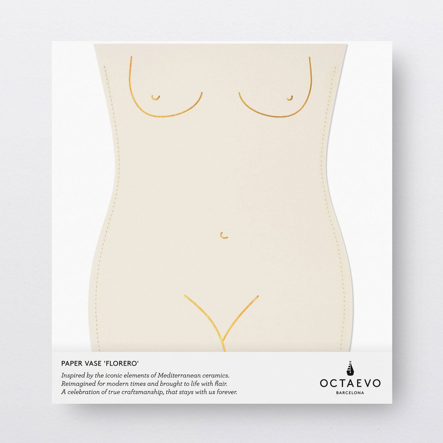 Paper Vase Venus in ivory by OCTAEVO