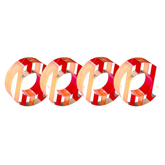 Colorful Round Acrylic Napkin Rings - Set of 4