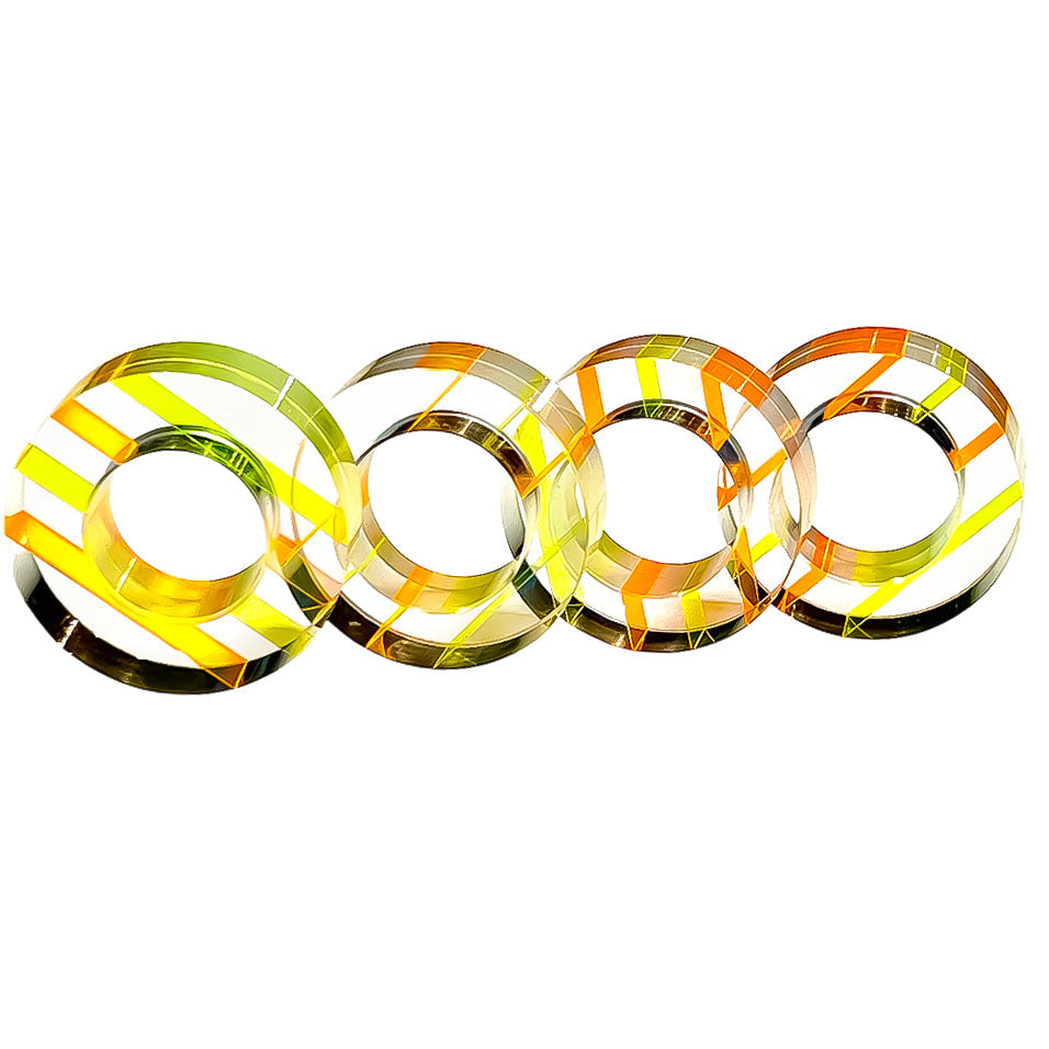 Colorful Round Acrylic Napkin Rings - Set of 4