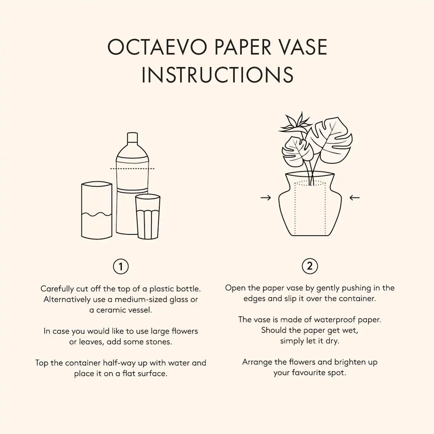 OCTAEVO Miró Paper Vase - Yellow