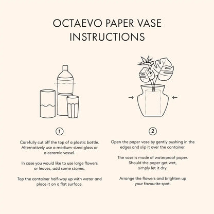 OCTAEVO Miró Paper Vase - Yellow
