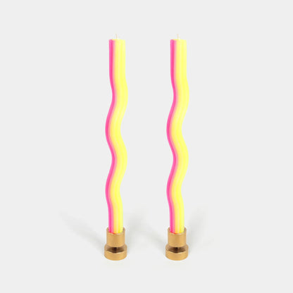 Wiggle Candles - Yellow & Pink (2 pack)