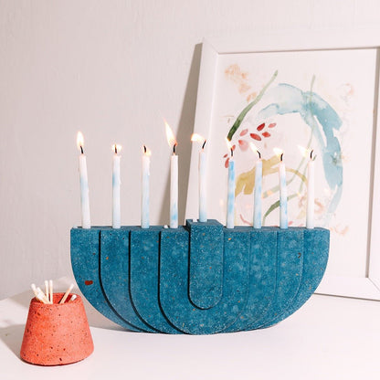 Menorah | Cobalt Terrazzo - pretti.cool