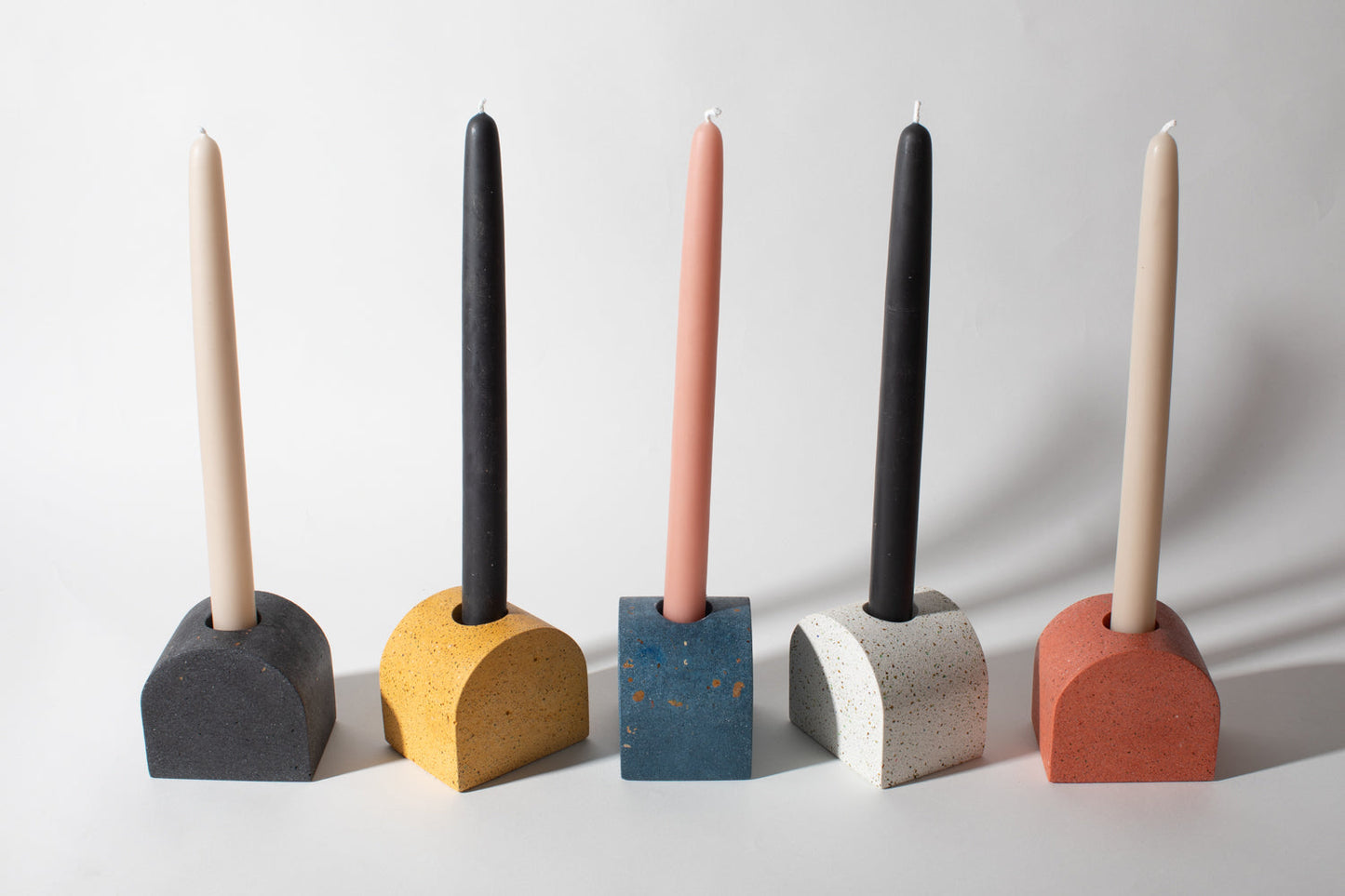 Arch Candlestick Holder | Black Terrazzo