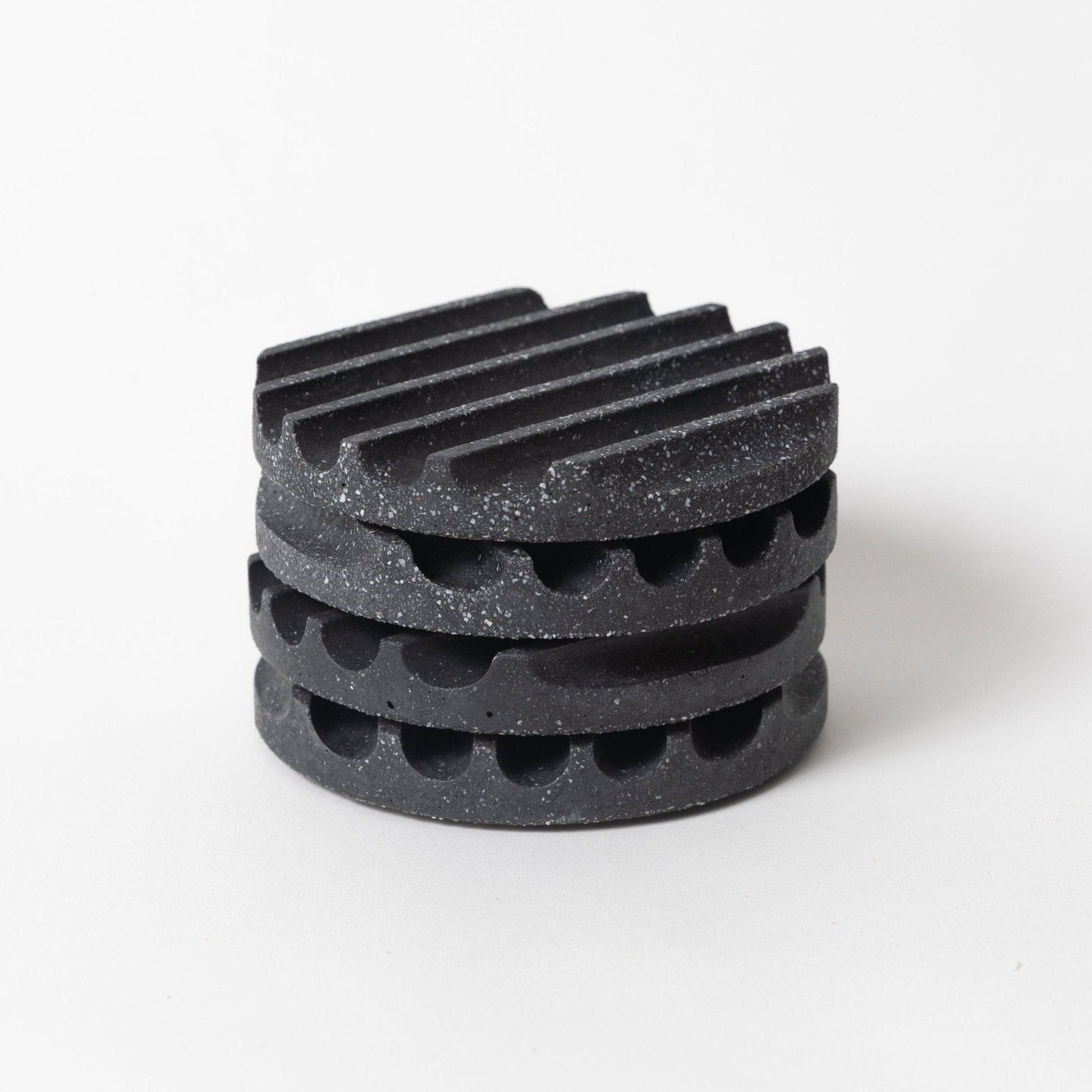 Coaster Set | Black Terrazzo - pretti.cool