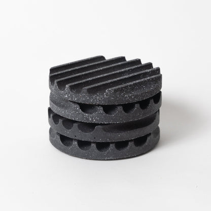 Coaster Set | Black Terrazzo - pretti.cool