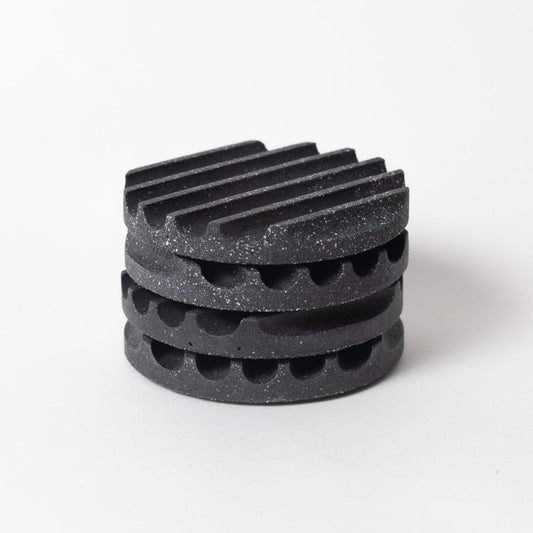 Coaster Set | Black Terrazzo - pretti.cool