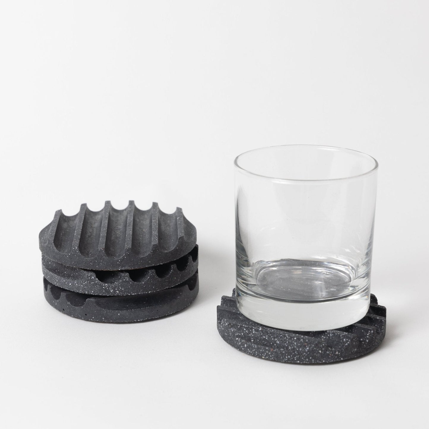 Coaster Set | Black Terrazzo - pretti.cool