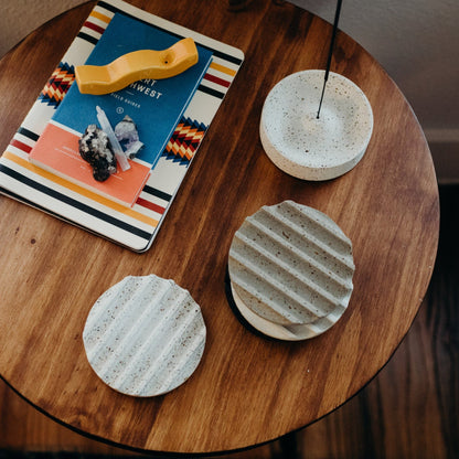 Coaster Set | Terrazzo Grey Scale - pretti.cool