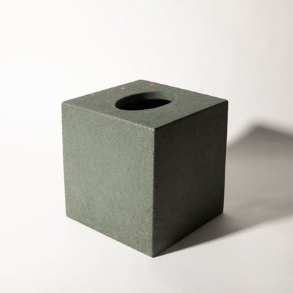 Tissue Box Cover | Dark Green Terrazzo - pretti.cool