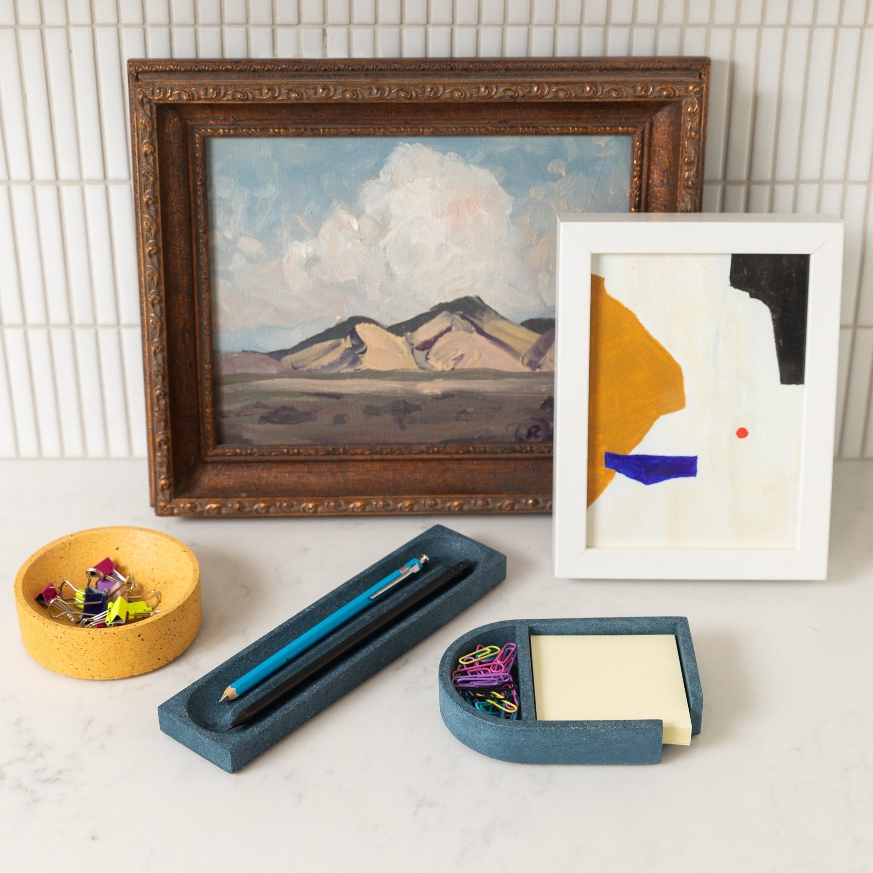 Sticki Note Holder | Cobalt Terrazzo - pretti.cool