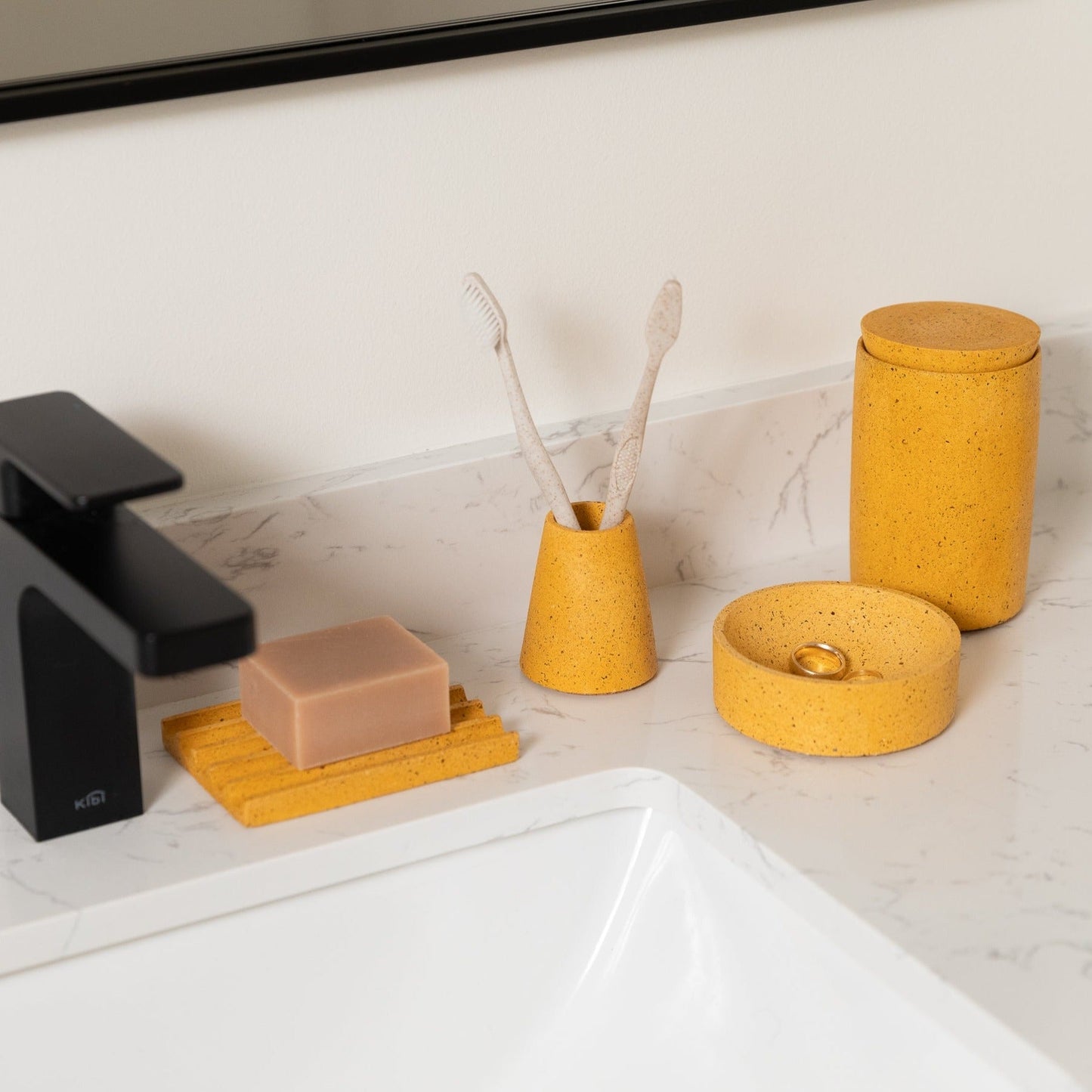 Toothbrush Holder | Marigold Terrazzo - pretti.cool