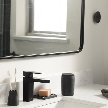 Cotton Swab Holder (w/o lid) | Black Terrazzo