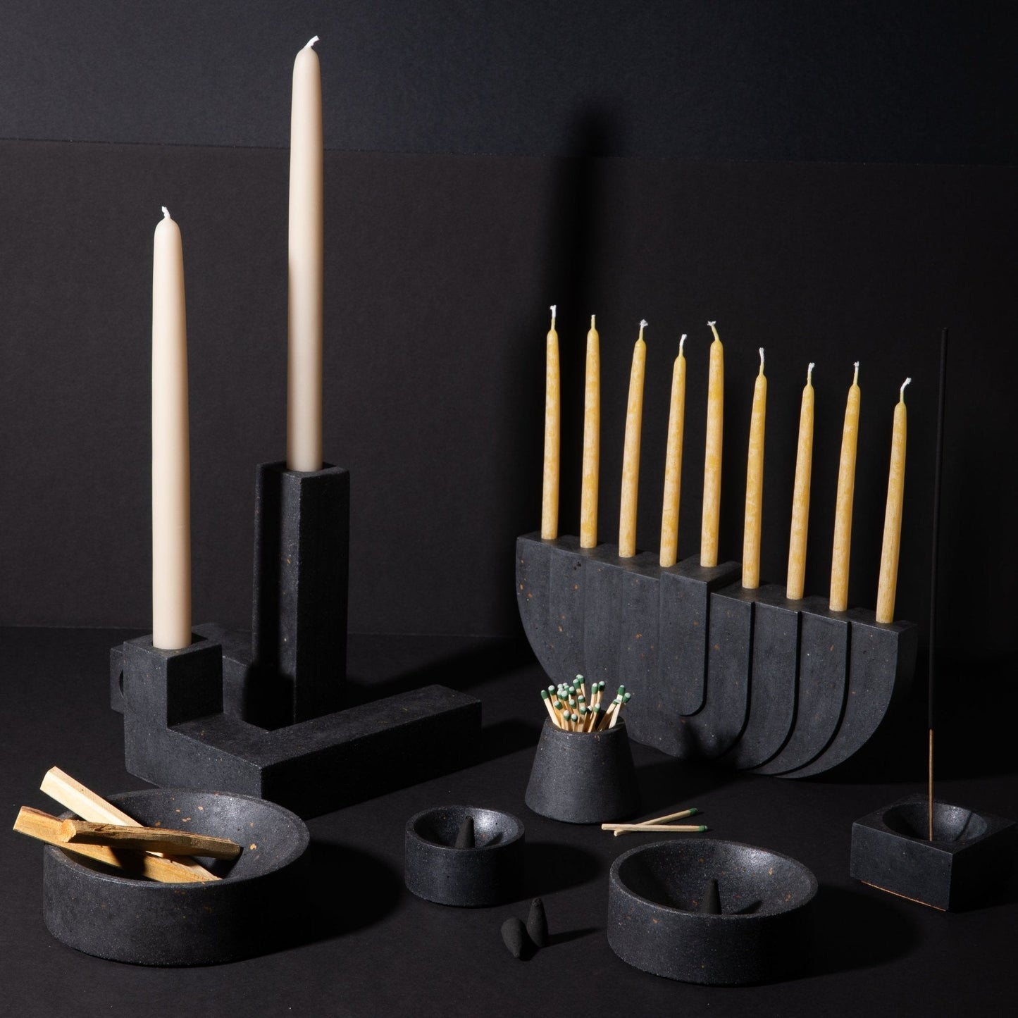Menorah | Black Terrazzo - pretti.cool