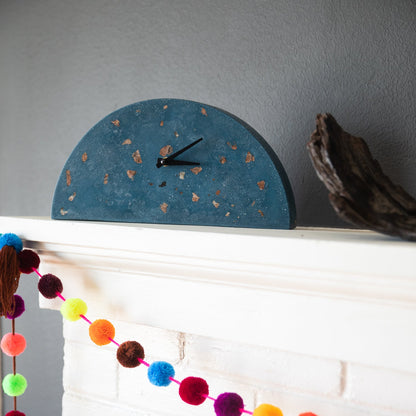 Mantle Clock | Cobalt Terrazzo - pretti.cool