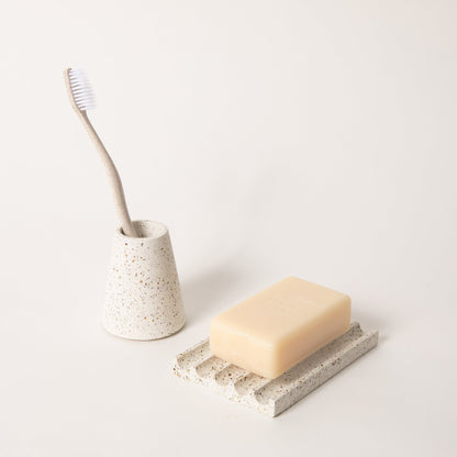 Toothbrush Holder | White Terrazzo