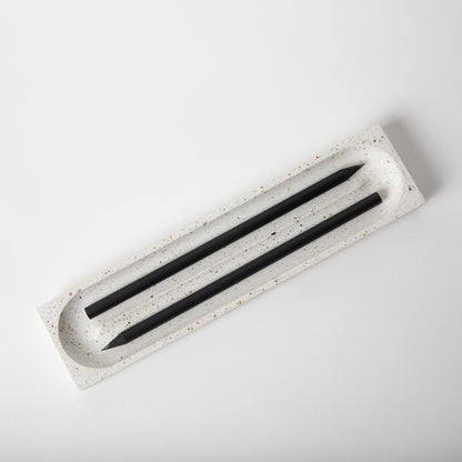 Pencil Tray | White Terrazzo - pretti.cool
