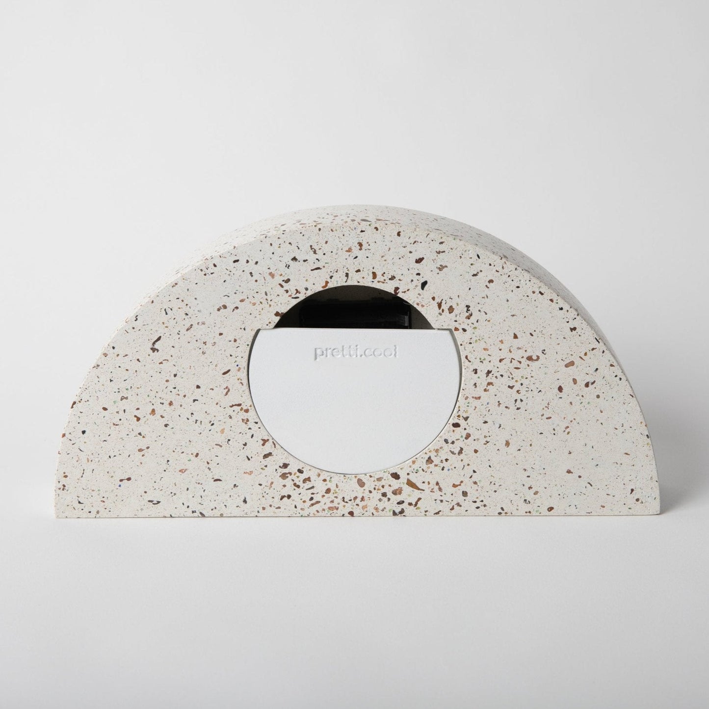 Mantle Clock | Chunky White Terrazzo