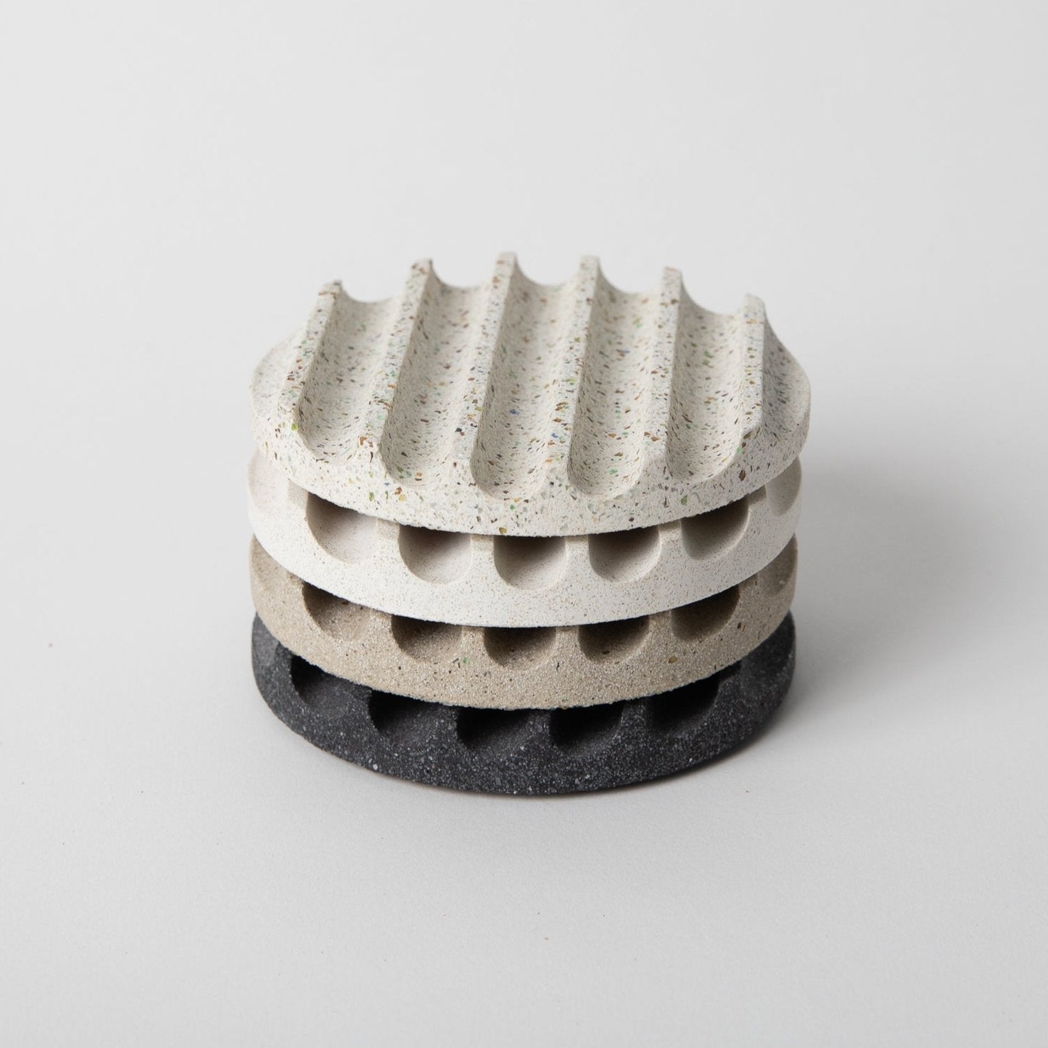 Coaster Set | Terrazzo Grey Scale - pretti.cool