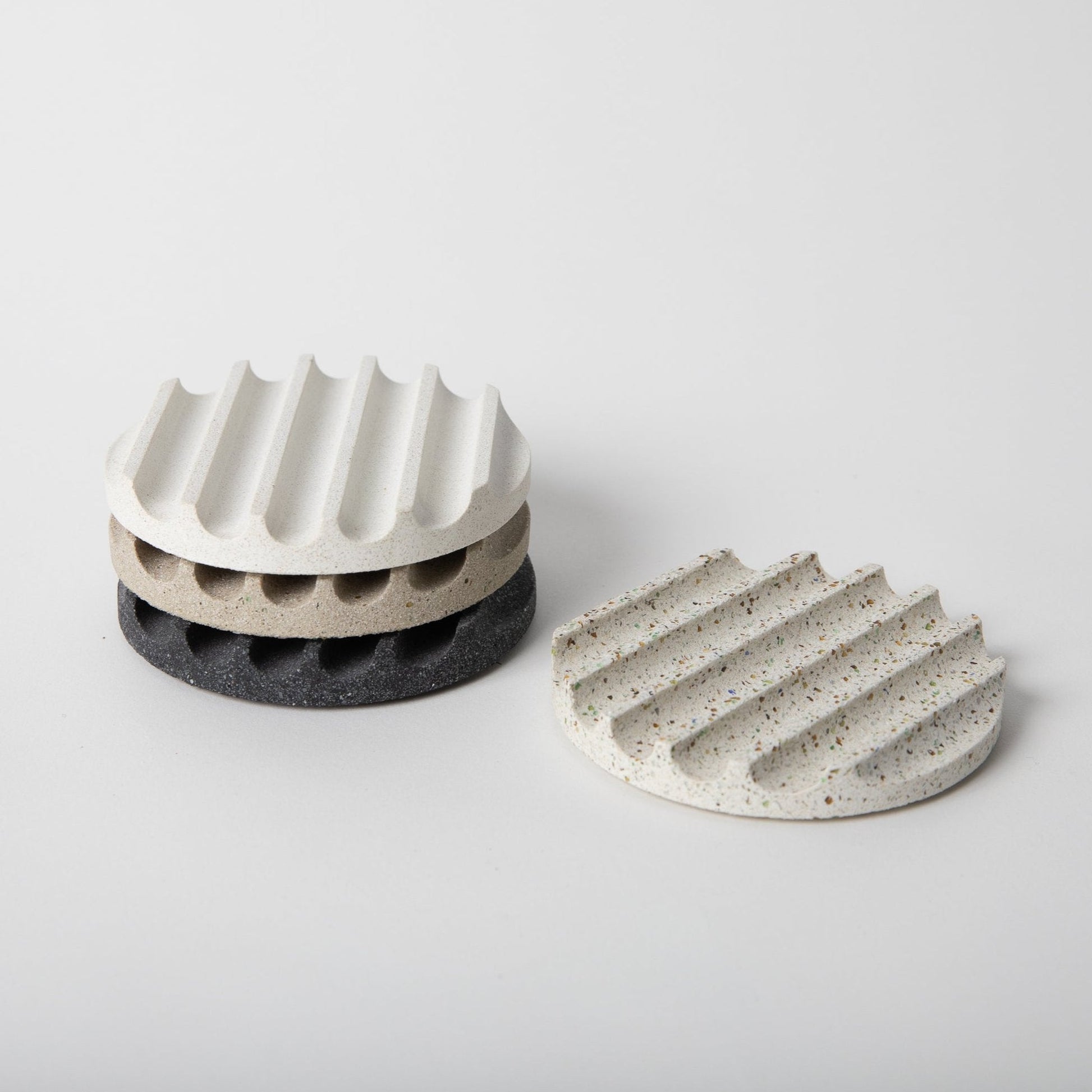 Coaster Set | Terrazzo Grey Scale - pretti.cool