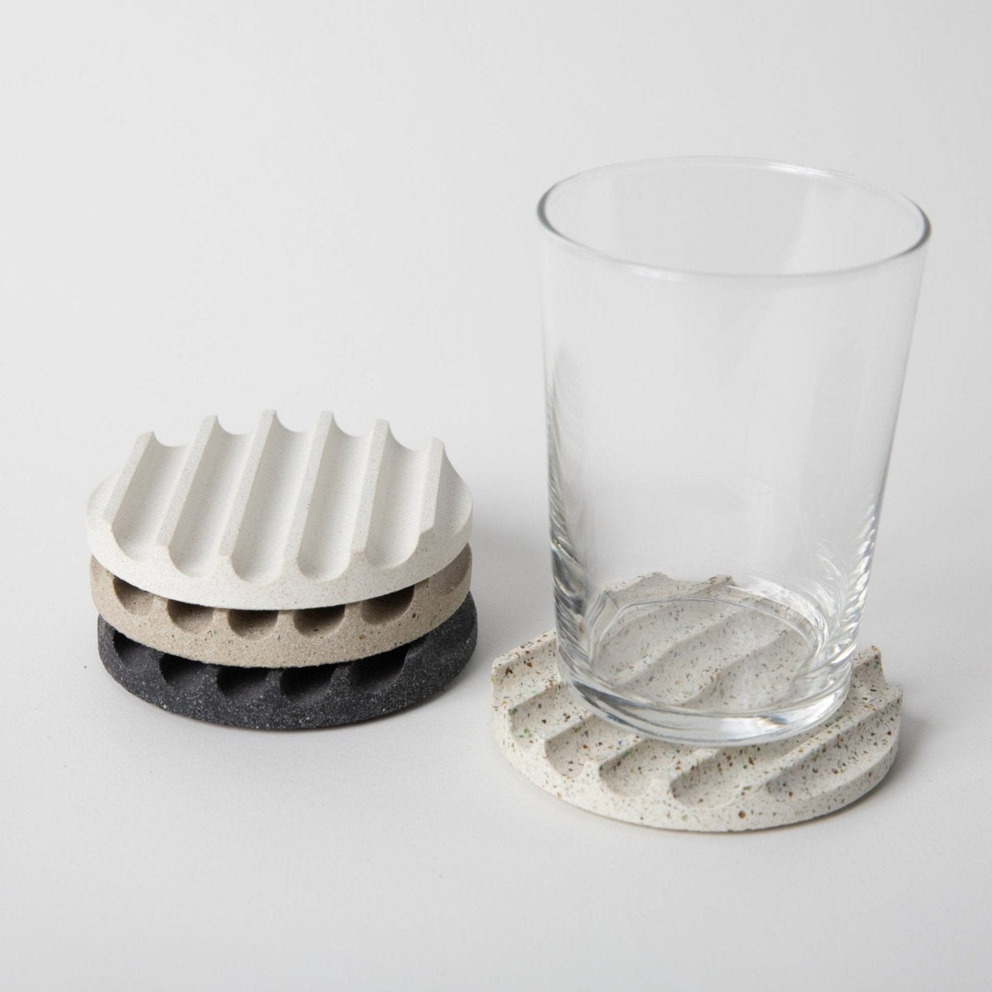 Coaster Set | Terrazzo Grey Scale - pretti.cool