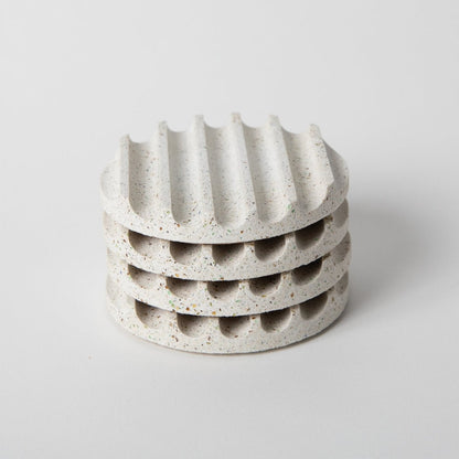 Coaster Set | White Terrazzo - pretti.cool