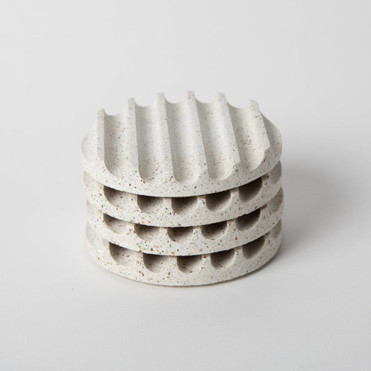 Coaster Set | White Terrazzo - pretti.cool