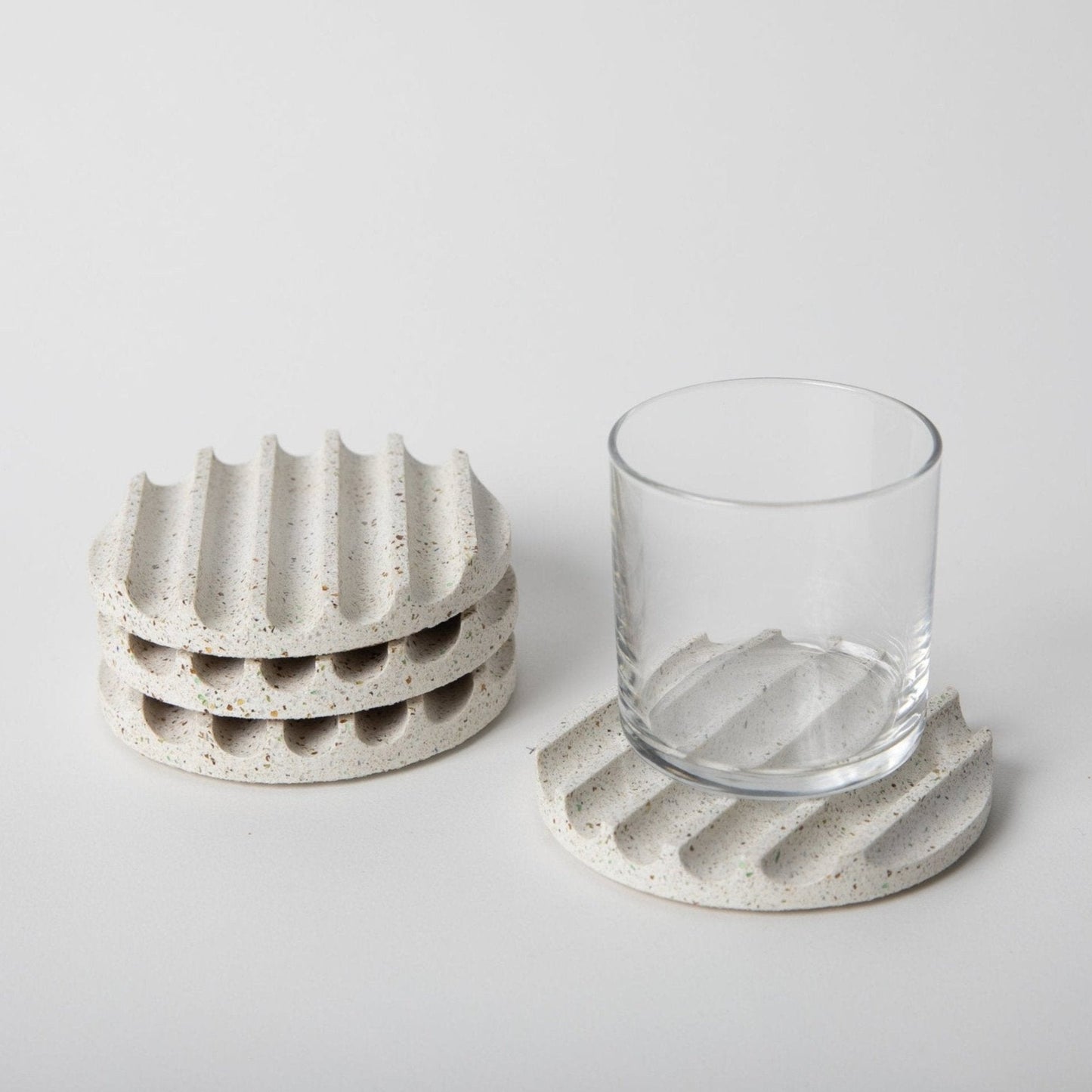 Coaster Set | White Terrazzo - pretti.cool
