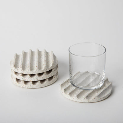 Coaster Set | White Terrazzo - pretti.cool