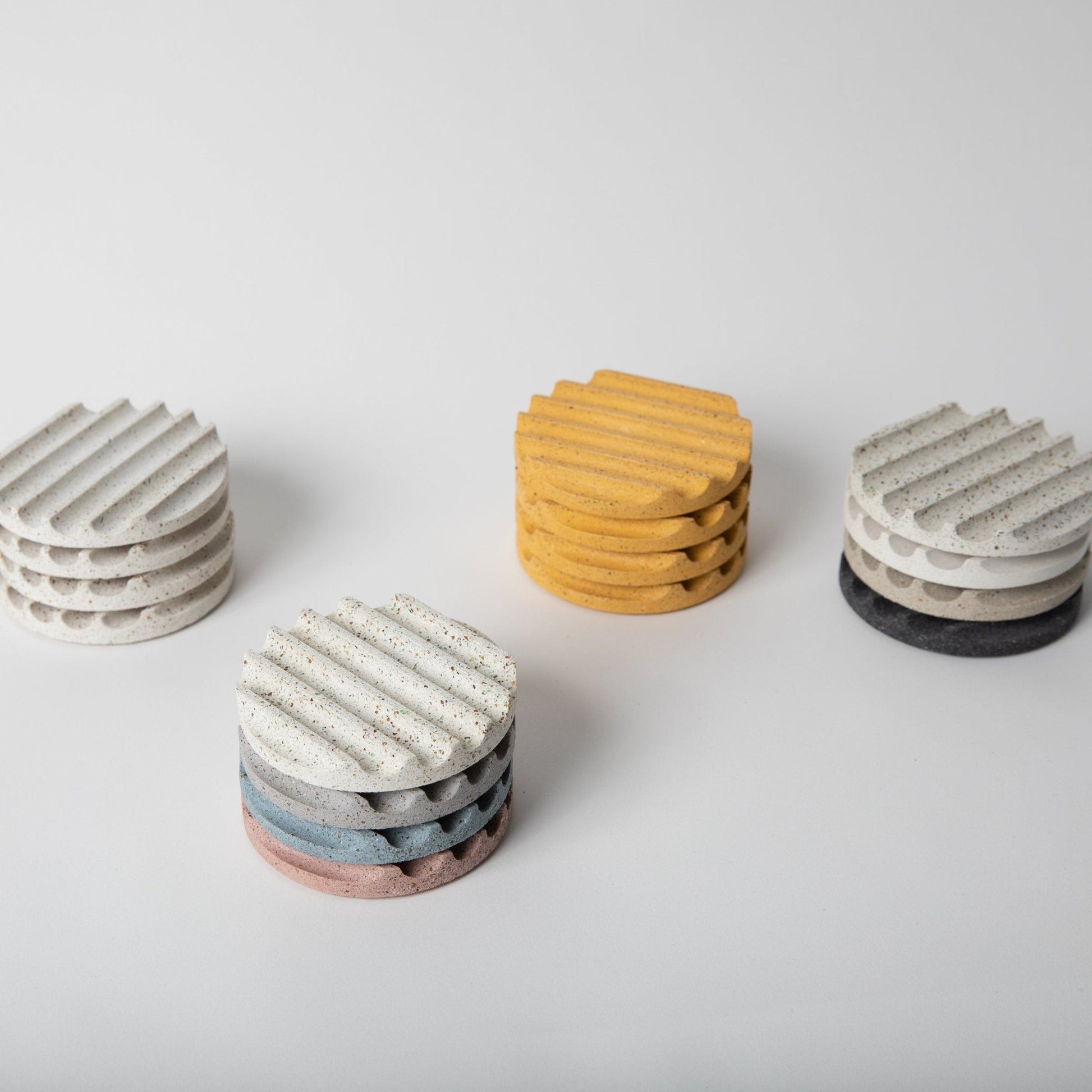 Coaster Set | Terrazzo Grey Scale - pretti.cool