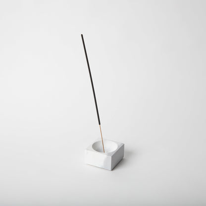 Square Incense Holder | Grey & White