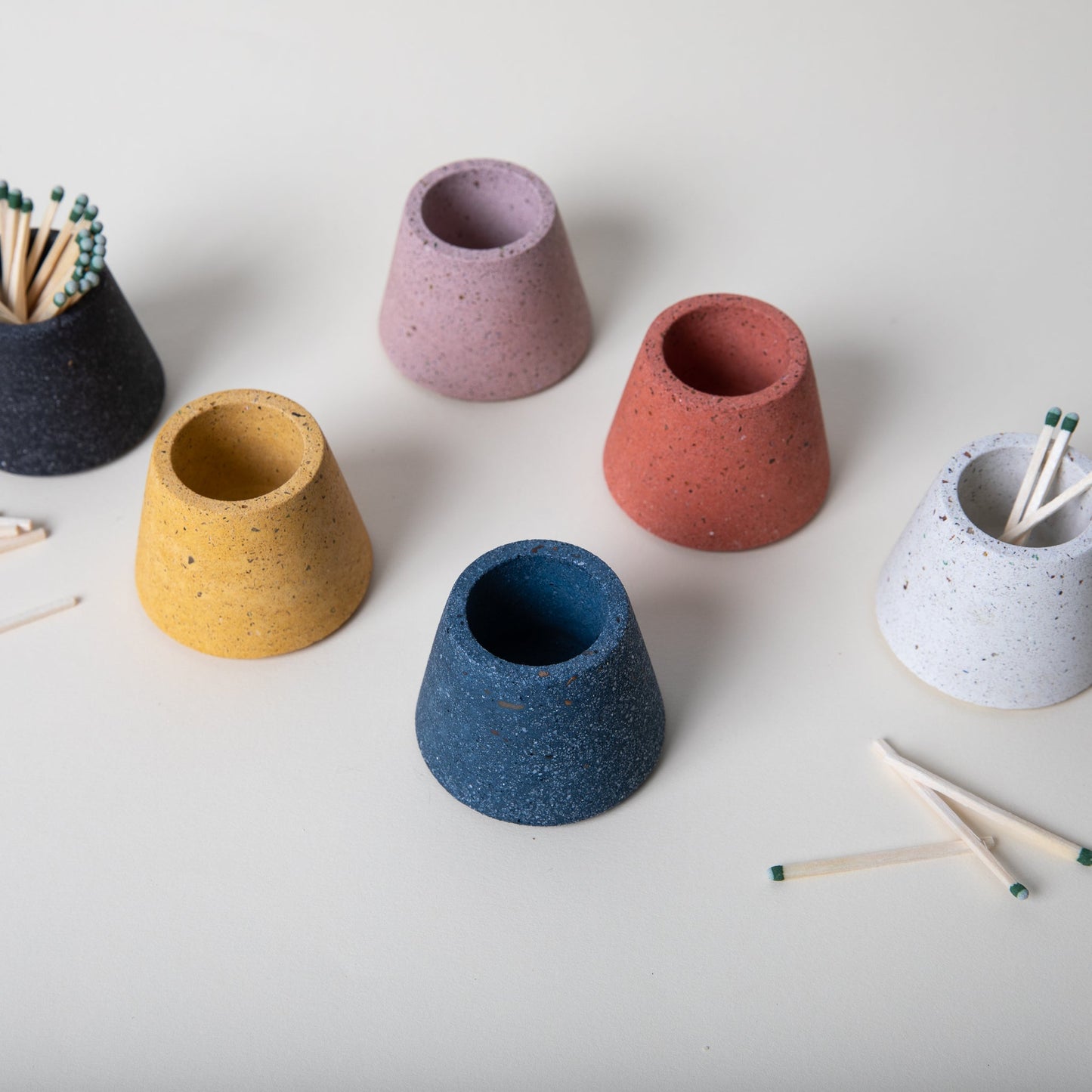 Matchstick Holder | Black Terrazzo