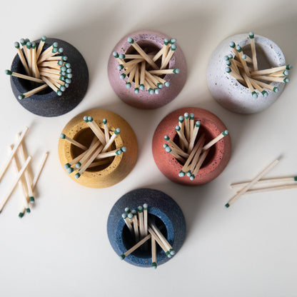 Matchstick Holder | Black Terrazzo