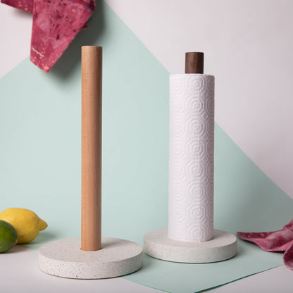 Paper Towel Holder | White Terrazzo