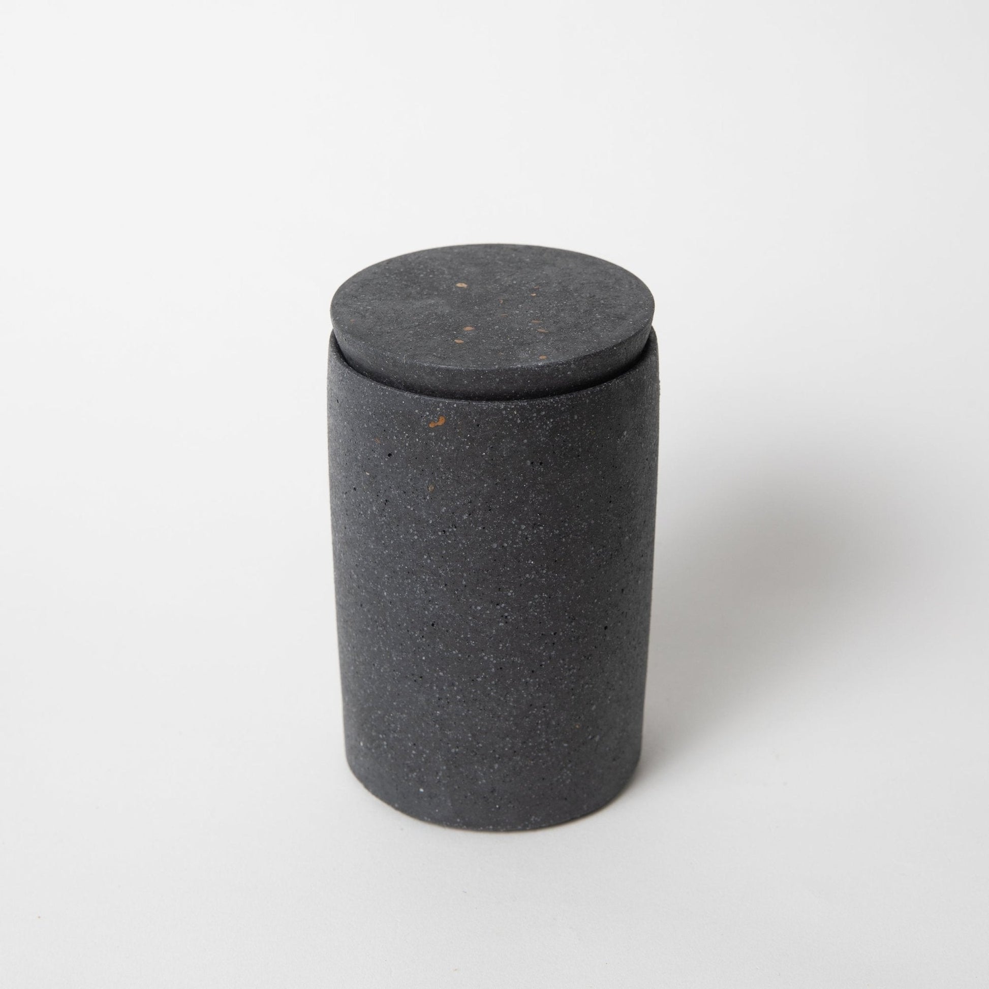 Cotton Swab Holder (w/o lid) | Black Terrazzo - pretti.cool