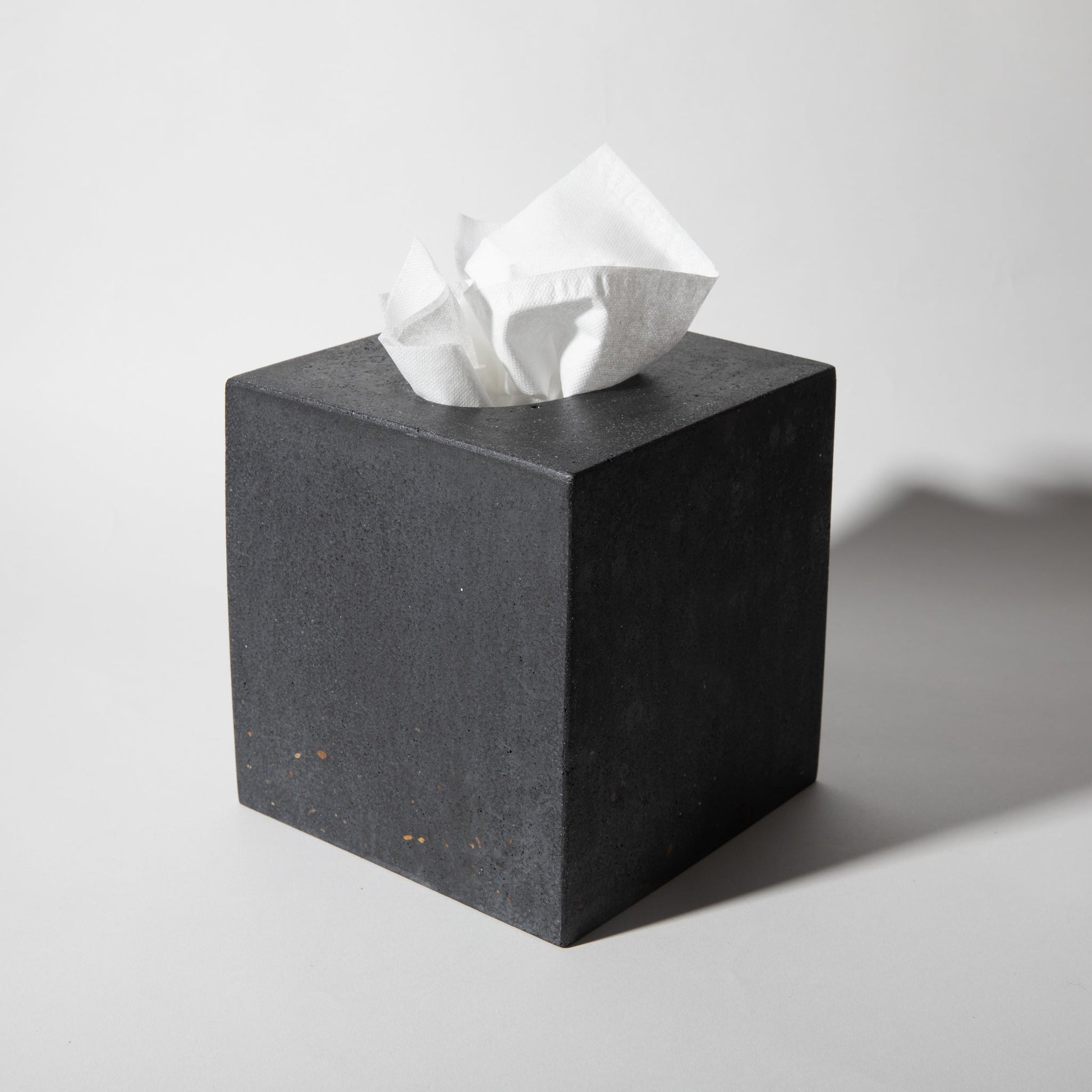Tissue Box Cover | Black Terrazzo - pretti.cool