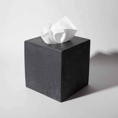Tissue Box Cover | Black Terrazzo - pretti.cool