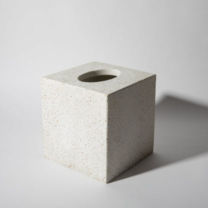 Tissue Box Cover | White Terrazzo - pretti.cool