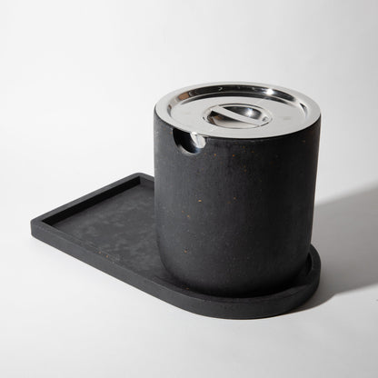 Ice Bucket Tray | Black Terrazzo