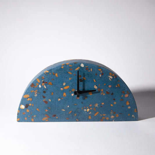 Mantle Clock | Cobalt Terrazzo - pretti.cool