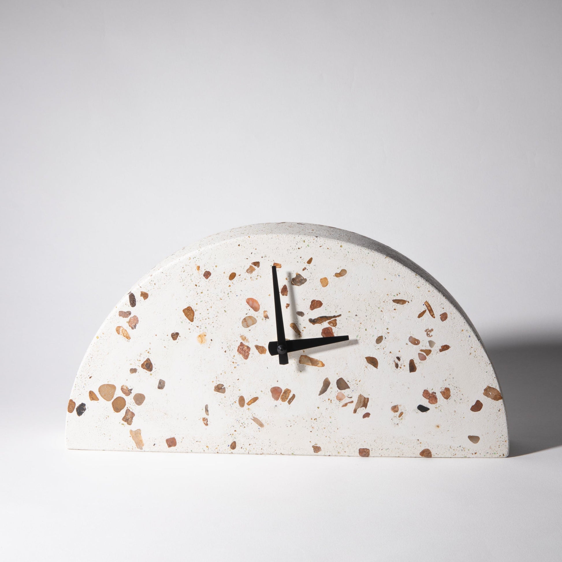 Mantle Clock | White Terrazzo - pretti.cool