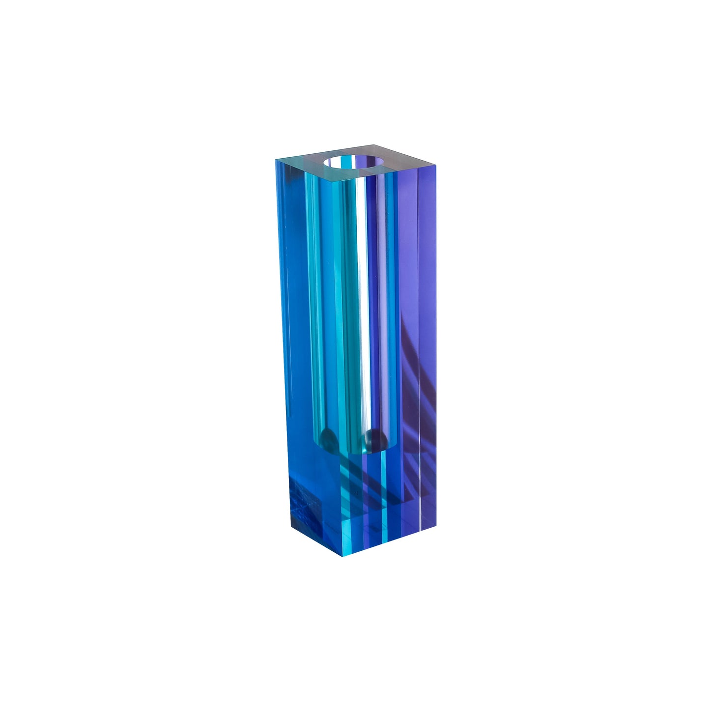 Canetti Acrylic Flower Vase in Purple/Blue