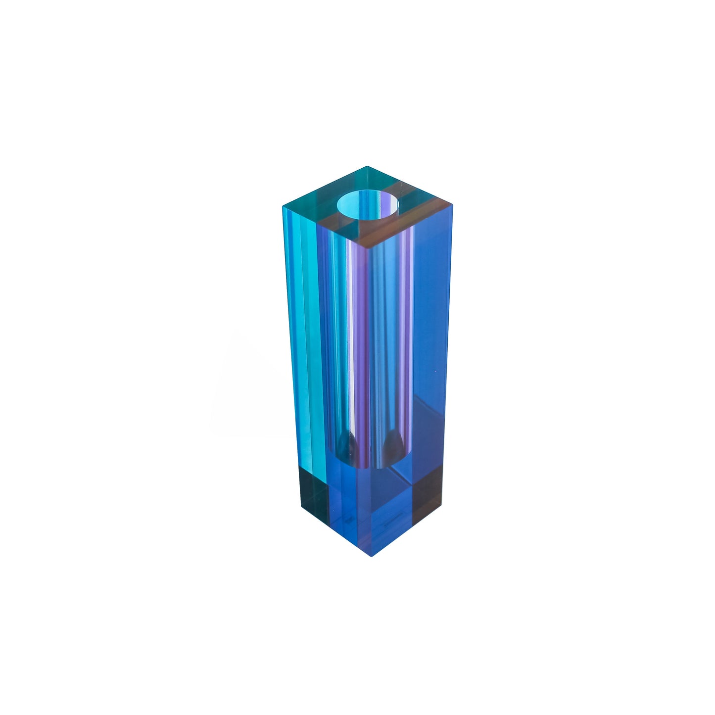 Canetti Acrylic Flower Vase in Purple/Blue