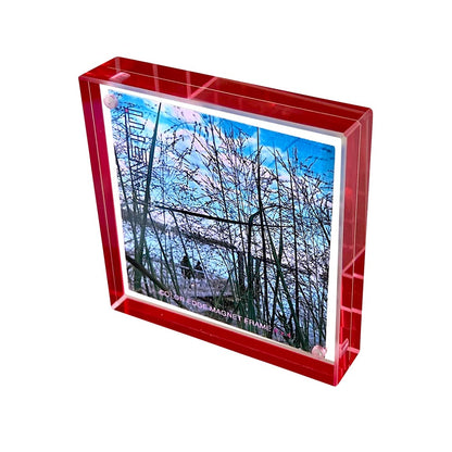 Color Edge Acrylic Magnet Frame in Red